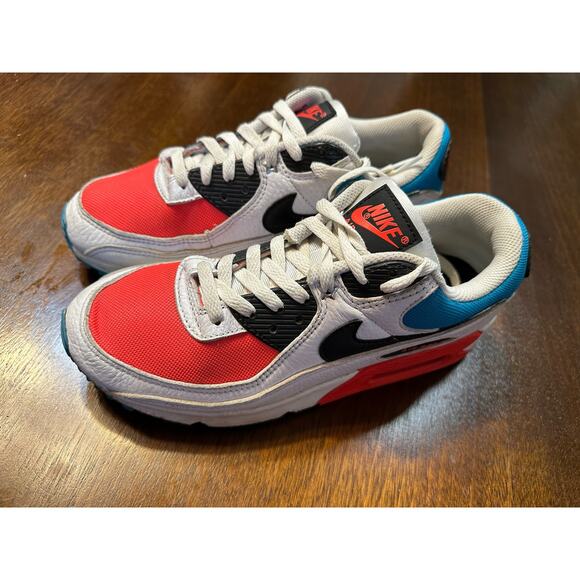 Nike Shoes - Nike Air Max Women 9.5 Firecracker White Blue Red Black Athletic Active Sneaker
